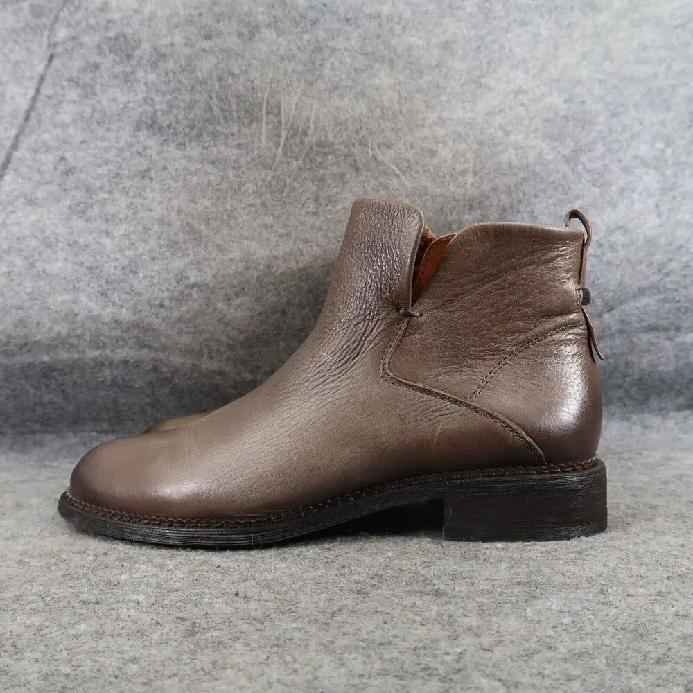 Franco Sarto Shoes Womens 6 Booties Classic Leather Hyla Ankle Boot Zip Cutout